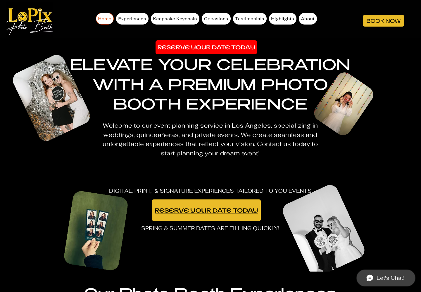 Lopix Photobooth website project